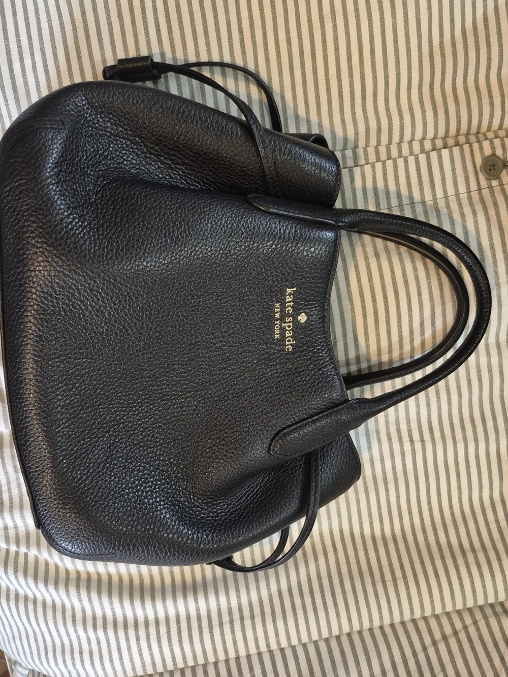 Kate Spade Black Pebbled Leather Small Dumpling Bag. Crossbady Strap Included